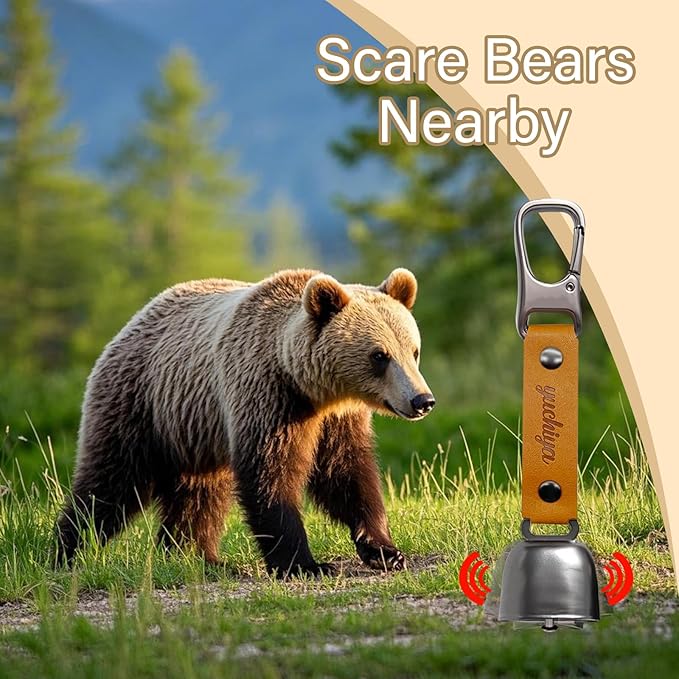 Bear Bell with Magnetic Silencer|Bear Bells for Hiking & Camping|Bear Deterrent Device with