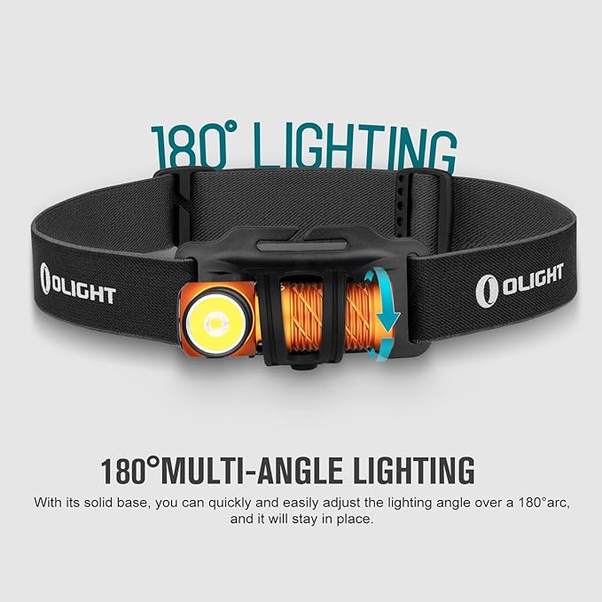 OLIGHT Perun 2 Mini Headlamp 1100 Lumens LED Head Flashlight, Rechargeable Headlight with Red Light