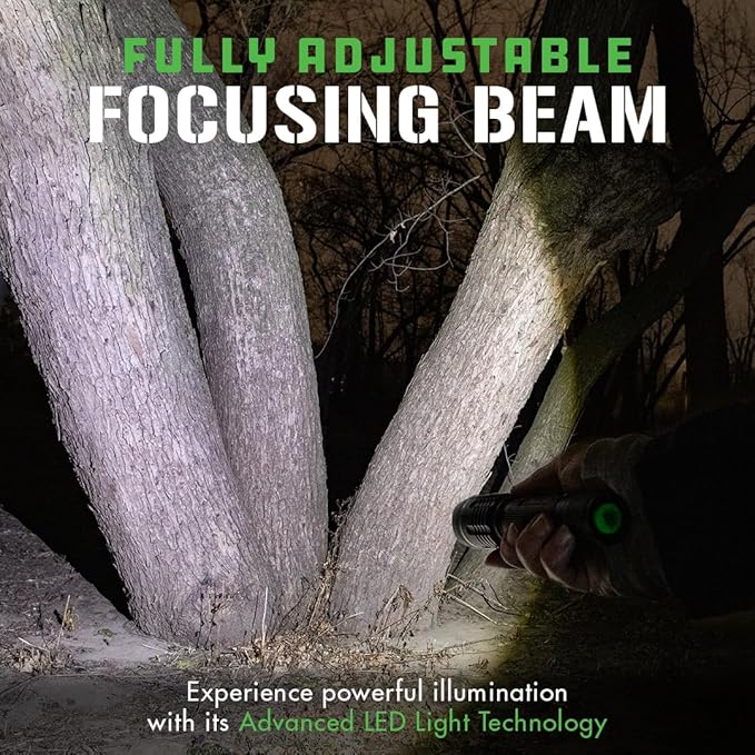 LitezAll 1000 Lumen Thin Rechargeable Tactical Flashlight, Slim Compact LED Flashlight with USB