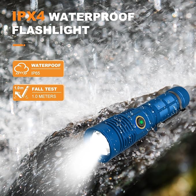 Small Tactical Flashlights High Lumens - 1500 Meters Long Beam Super Bright LED Magnetic Flashlight