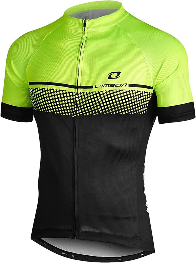 LAMEDA Men's Cycling Jersey Breathable Lightweight Bike Jersey Short Sleeve Quick Dry Moisture