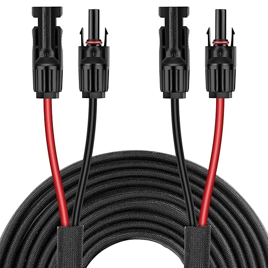 40FT 10AWG Solar Panel Extension Cable with Female and Male Connectors, Solar Cable for Solar
