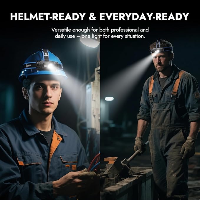 WUBEN H1 Pro Rechargeable Headlamp, 1200 High Lumen Ultra Bright LED Head Lamp, 11 Modes