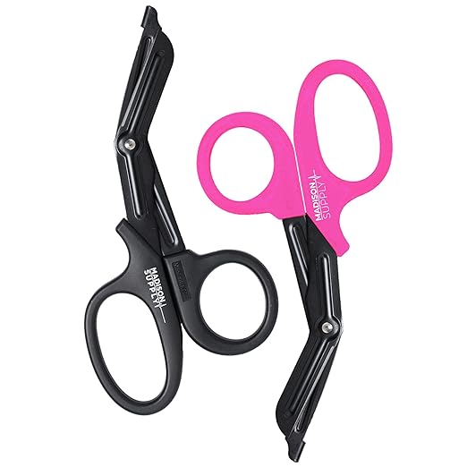 Madison Supply Medical Scissors, EMT and Trauma Shears - 7.5 Inch Quality Stainless Steel Bandage