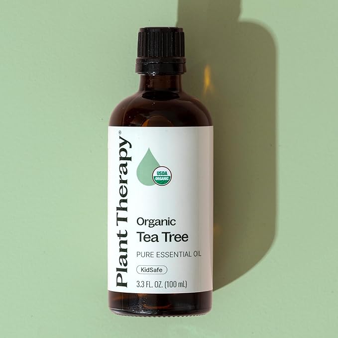 Plant Therapy Organic Tea Tree Oil (Melaleuca) 100% Pure, USDA Certified Organic, Undiluted