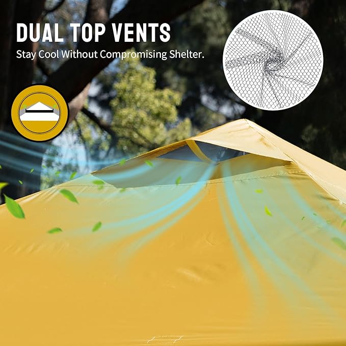 Crown Shades 10x10 Pop Up Canopy - Beach Tent with One Push Setup - Outdoor Sun Shade for Events