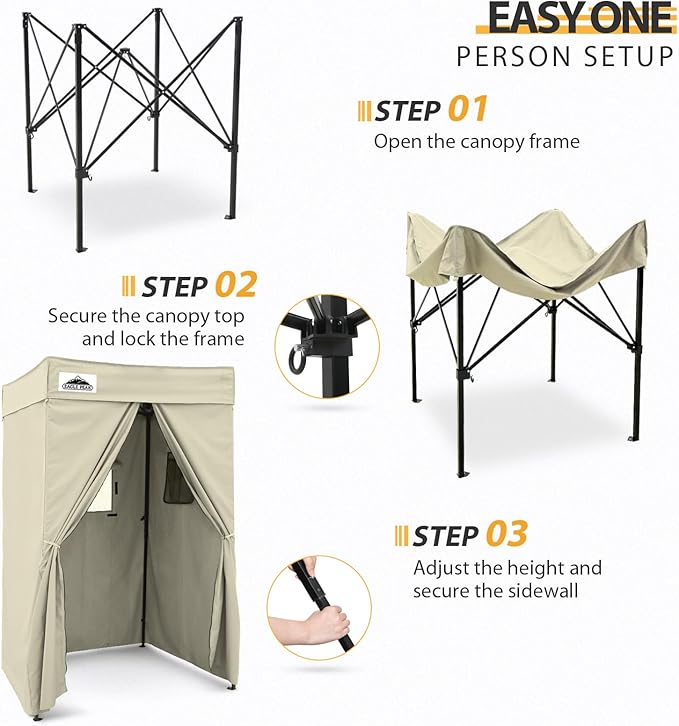 EAGLE PEAK Flex Compact 4x4 Pop-up Canopy Changing Room, Portable Privacy Dressing Room for Indoor
