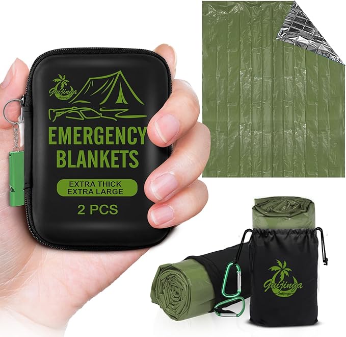 Emergency Blankets for Survival, 2-Pack/4-Pack Space Blankets, Gigantic & Extremely Thick Survival