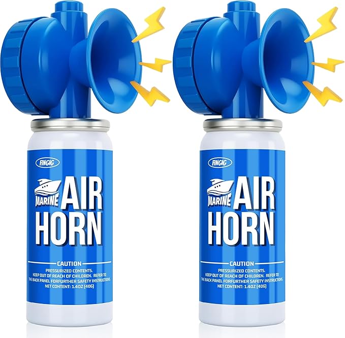 2pcs 1.4oz Boat Air Horn, Loud Mini Safety Horn Can, Sports Event Starting Horn, Mini Small