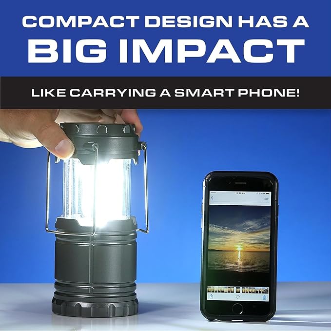 Bell+Howell 3 Pack Camping Lights & Lanterns for Power Outage, Collapsible Battery Powered LED