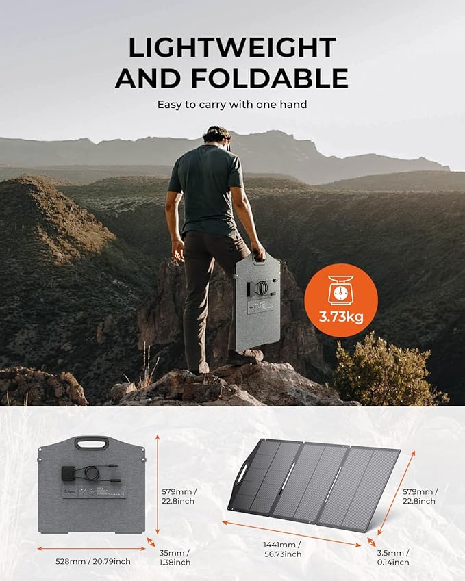 BigBlue SolarPowa 150 Foldable Solar Panel with Kickstands, IP68 Waterproof, 25% High Conversion