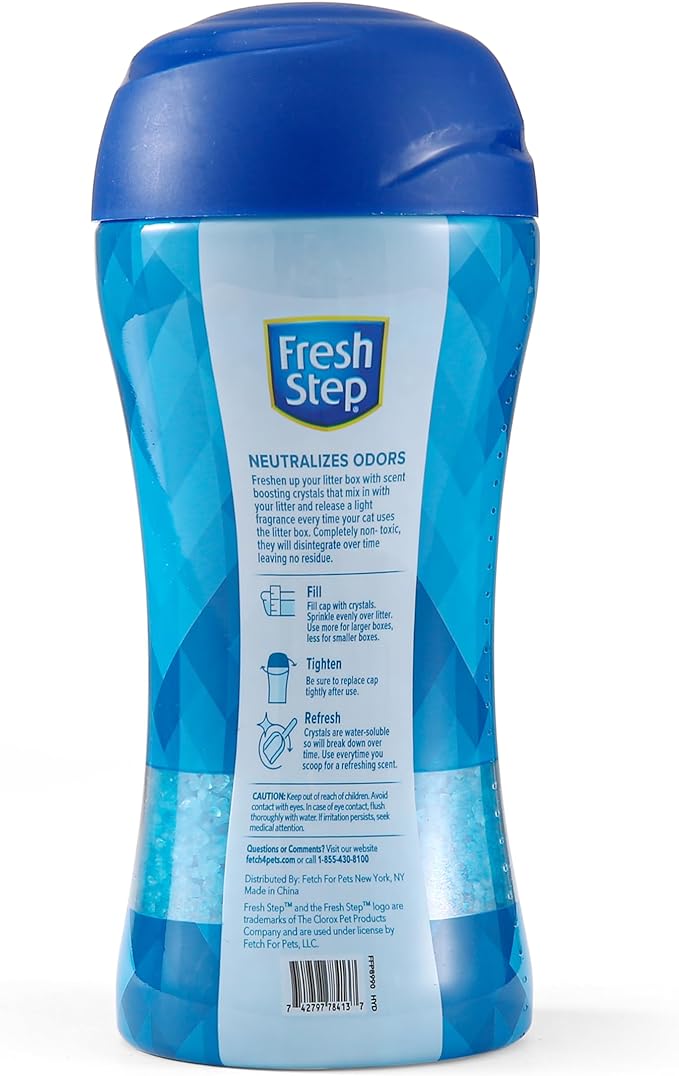 Fresh Step Cat Litter Crystals in Fresh Scent - Cat Litter Box Deodorizer - Combats Odors and
