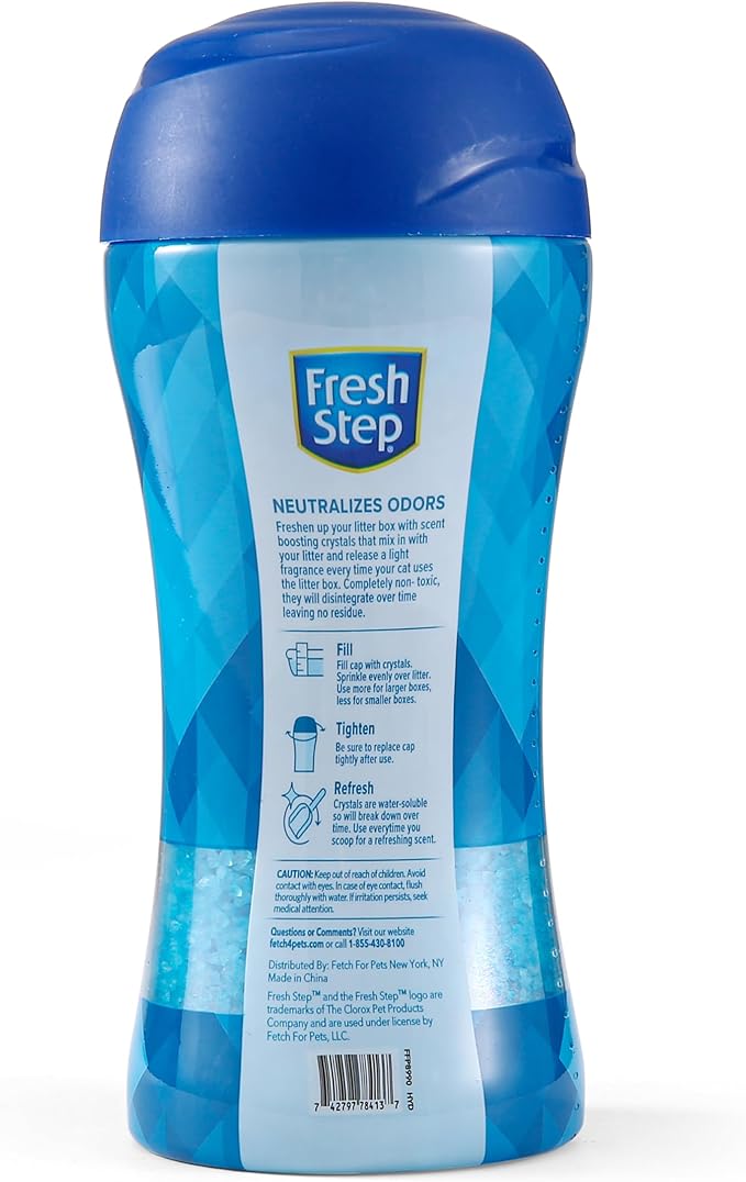 Fresh Step Cat Litter Crystals in Fresh Scent - Cat Litter Box Deodorizer - Combats Odors and
