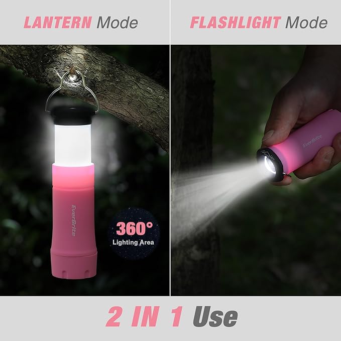 EverBrite 2-in-1 Mini Lanterns and Flashlights, Zoomable Flashlight Lantern Combo with 3 Modes