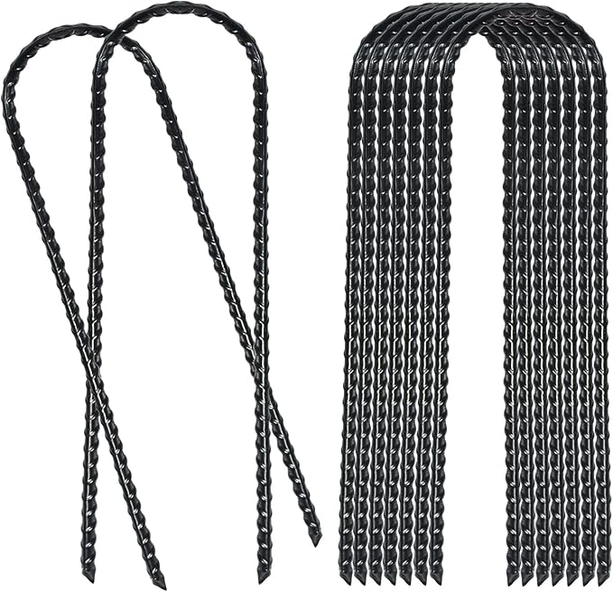 20 Pack 10 Inch Heavy Duty Trampolines Wind Stakes Galvanized Steel Garden Stakes U-Shaped Staples