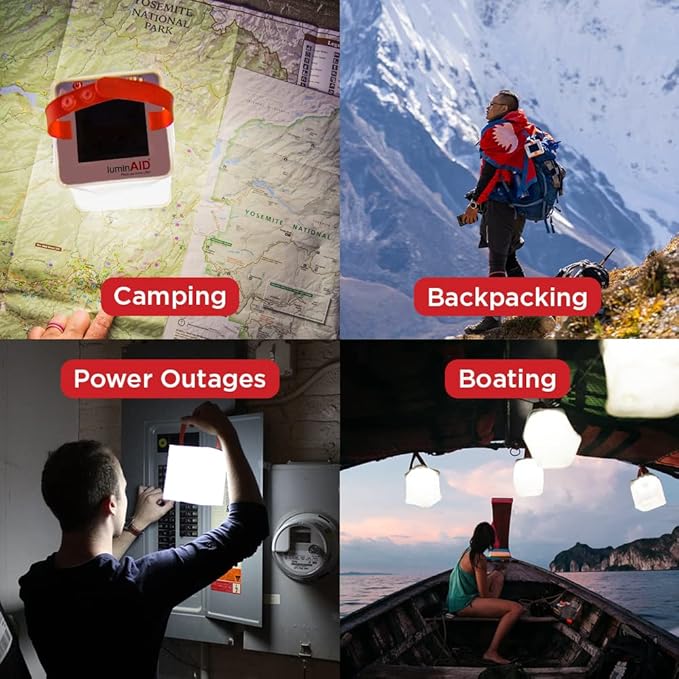 LuminAID Solar Camping Lantern - Inflatable LED Lamp Perfect for Camping, Hiking, Travel and More