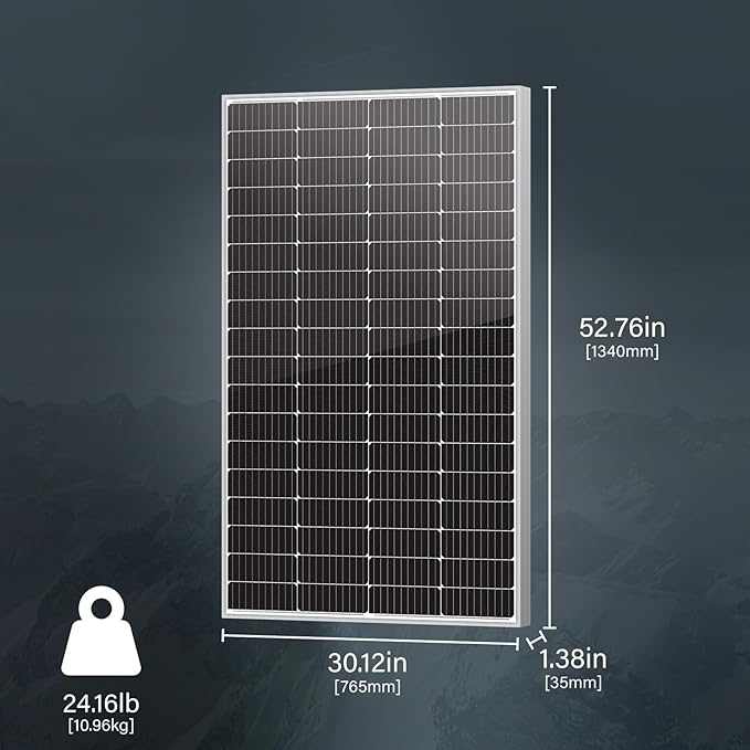 Newpowa 10BB 200W 24V Monocrystalline 200 Watt 24Volt Solar Panel Designed for 24V Charge System