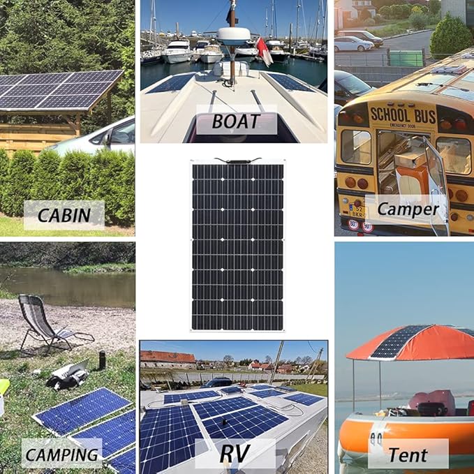 XINPUGUANG Solar Panel 12V 200W System Kit 100W Flexible Solar Panel Monocrystalline Battery