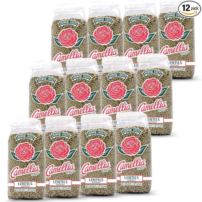 Camellia Brand Dried Lentils ??Premium Non-GMO Dry Lentils Peas, High Protein Plant-Based Food for