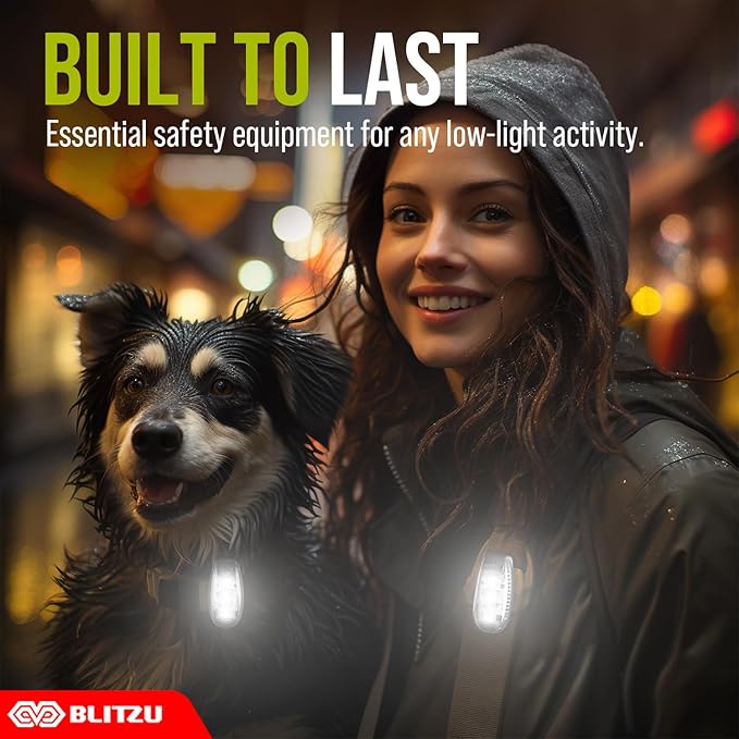 4 Pack LED Safety Light, Clip on Reflective Gear Lights for Walking at Night, Running, Jogging