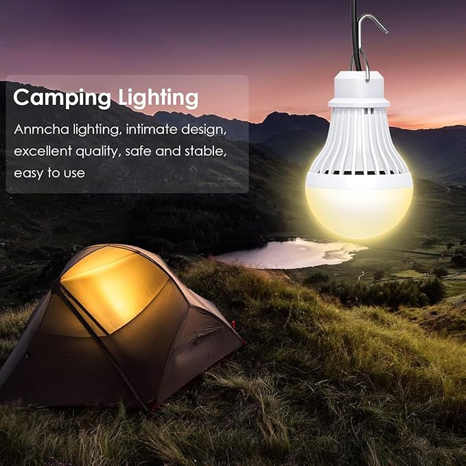 4 Pack USB Light Bulb, USB LED Camping Light Lantern, 8.2 ft Extra Length Cord Tent Light with USB