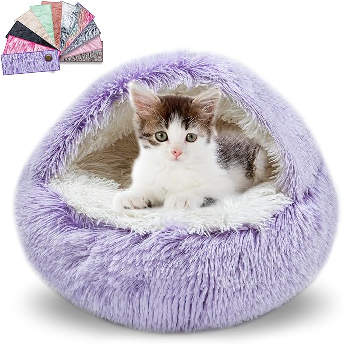 Cat Beds for Indoor Cats,Cat Cave for Puppy and Kitty,Calming Small Dog Bed for Small Dogs with