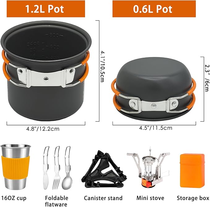 Camping Cookware Mess Kit