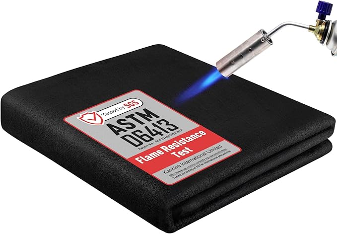 kanhiro 40x40 Inch Large Welding Blanket Fireproof Pad - 5mm Thickened Fire Resistant Carbon Felt