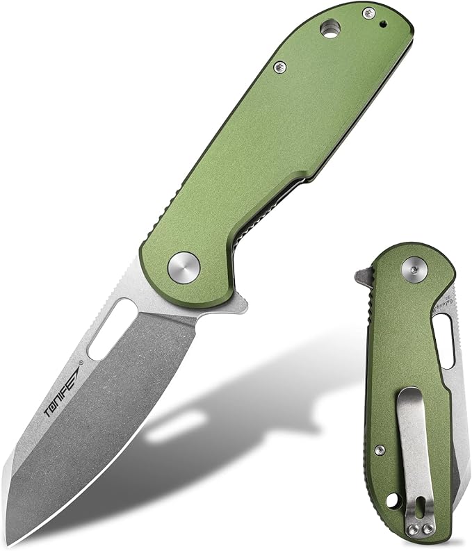 TONIFE Galaxy Mini Folding Knife with D2 Steel Blade and Aluminum Handle, EDC Pocket Tool for