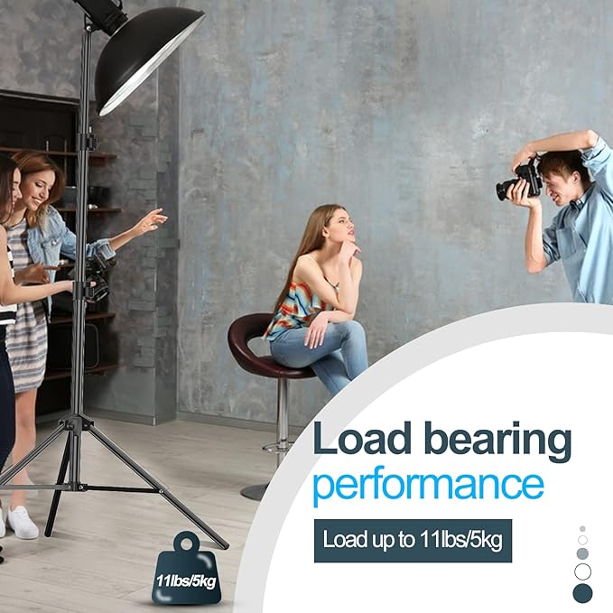 EMART 7 Ft Light Stand for Photography, Portable Photo Video Lighting Tripod with Carry Case for