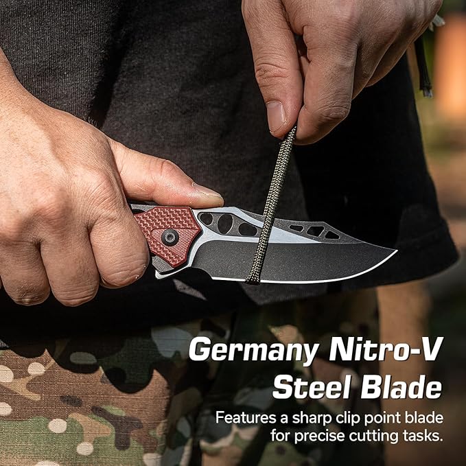 CIVIVI Pocket Knife for Men, Biophase Flipper Tactical Folding Knife, 3.48" Nitro-V Blade Aluminum