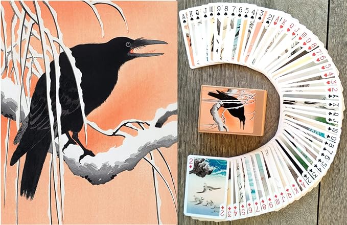Stunning Birds Playing Cards (Poker Deck 54 Cards All Different) Vintage Antique Japanese Engraving
