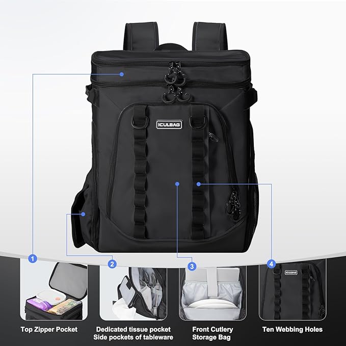 Beach Cooler Backpack for Men 36cans Insulated Backpack Cooler Lunch Bag for Women Camping Hiking