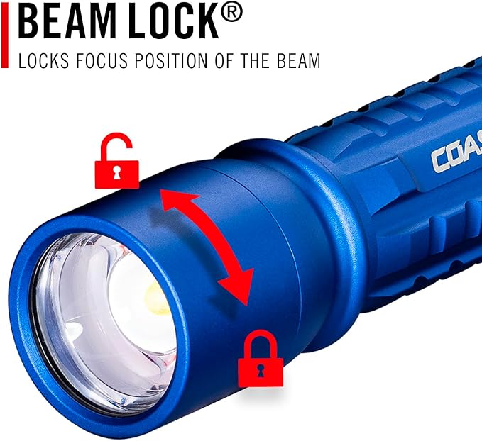 Coast XP11R 2600 Lumen USB-C Rechargeable LED Flashlight with Slide Focus®?¯and Pure Beam® Focusing