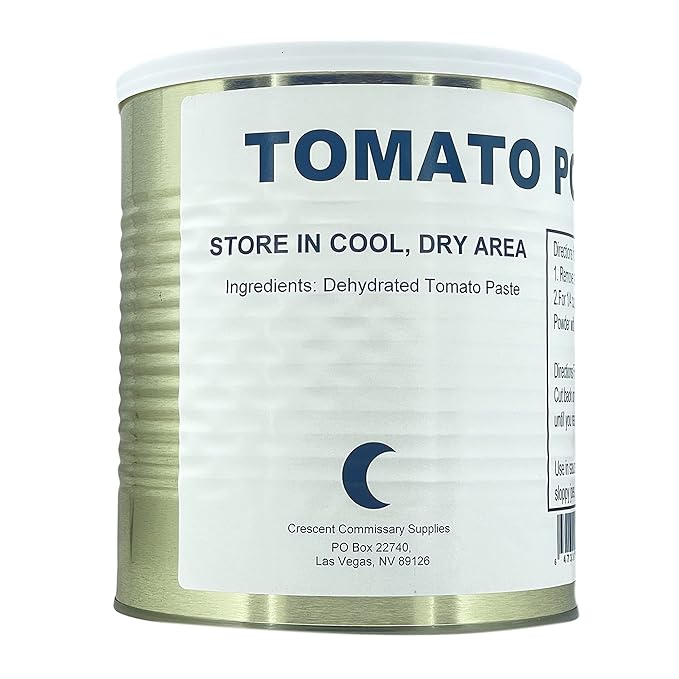 Military Surplus Freeze Dried Dehydrated Tomato Powder Can | Jarred and Packed Emergency Food For