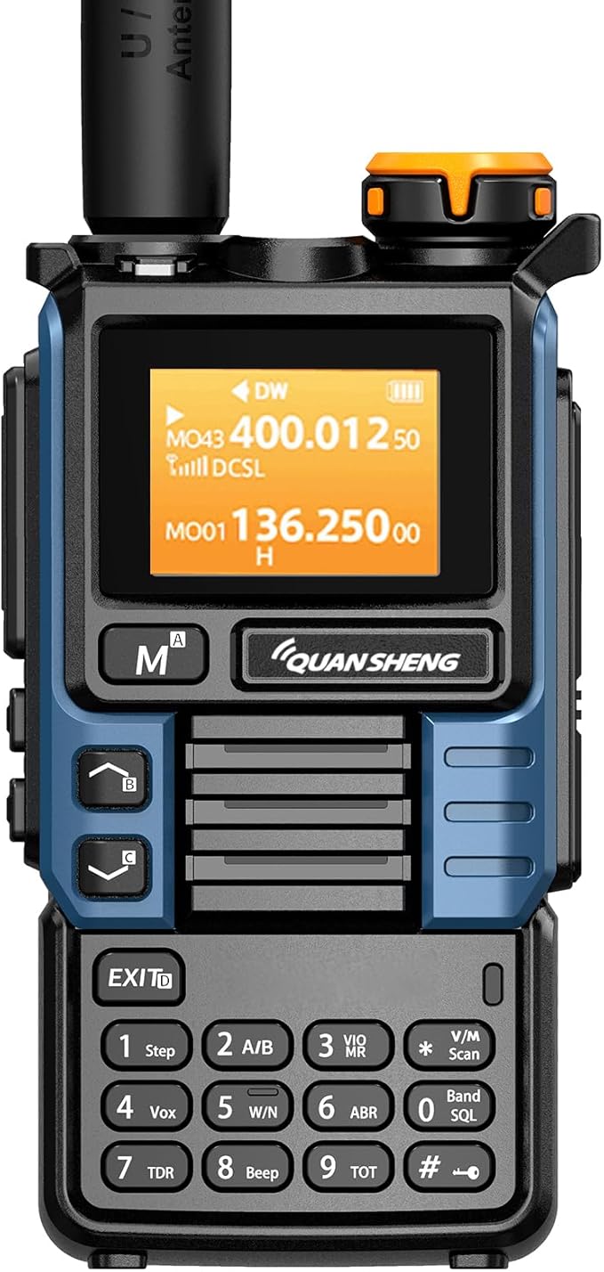 UVK5(99) AM/FM/DTMF Walkie-Talkie 200CH 20-1000MHZ Walkie-Talkie NOAA Weather Forecast with Flash
