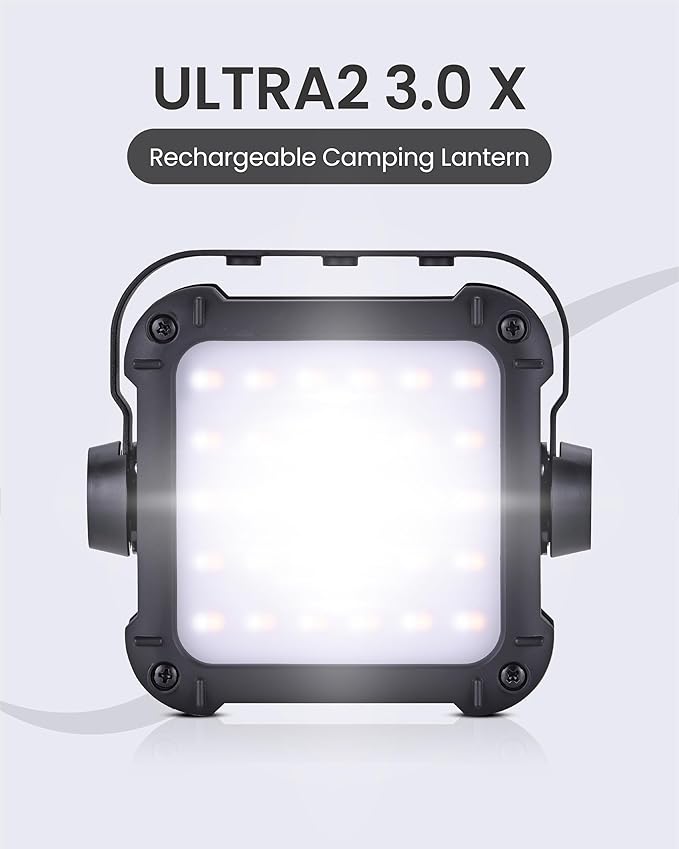 CLAYMORE Ultra2 3.0 (X-Large) - Outdoor Rechargeable LED Light for Camping, Tent, Backpacking