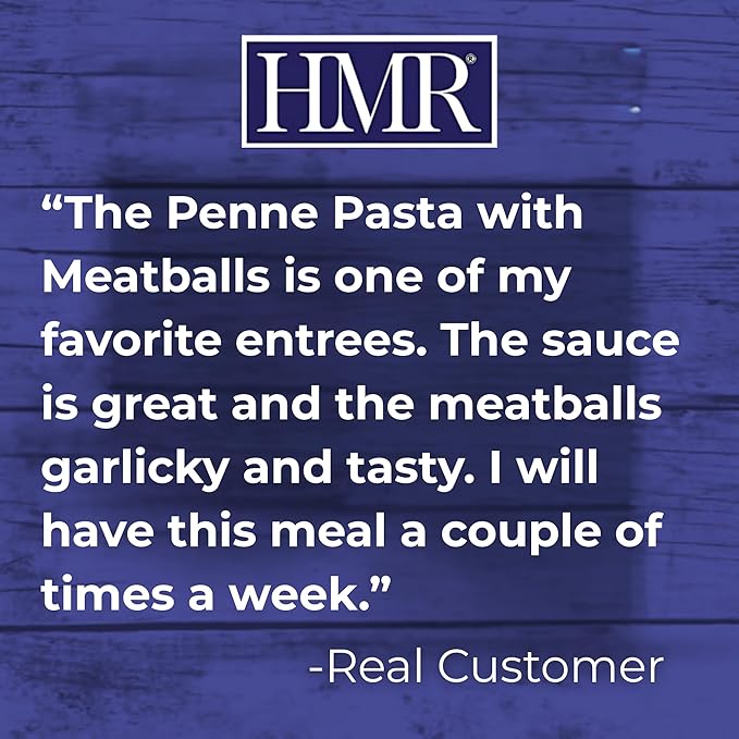HMR Penne Pasta with Meatballs Entrée | Pre-packaged Lunch or Dinner to Support Healthy Eating |