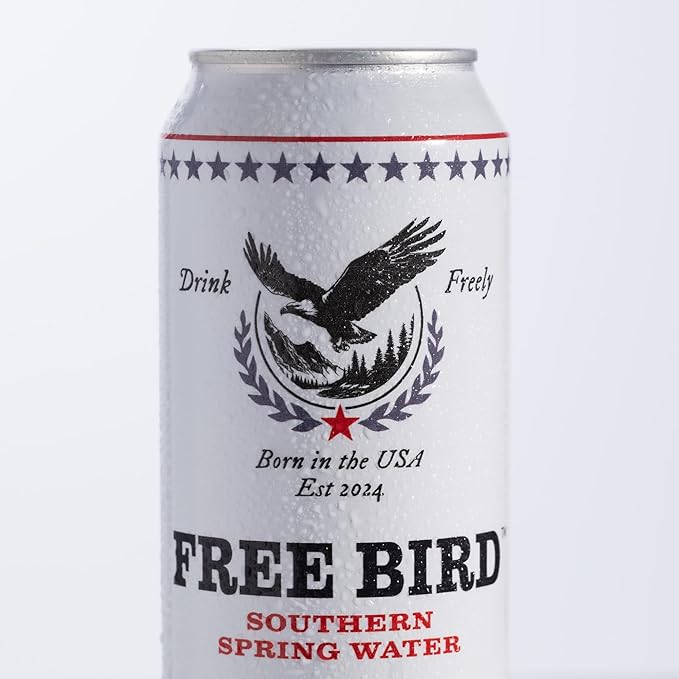 Free Bird, Southern Spring Water, 12-Pack (19.2oz Tallboy Cans) ??Crisp & Clean Blue Ridge Mountain