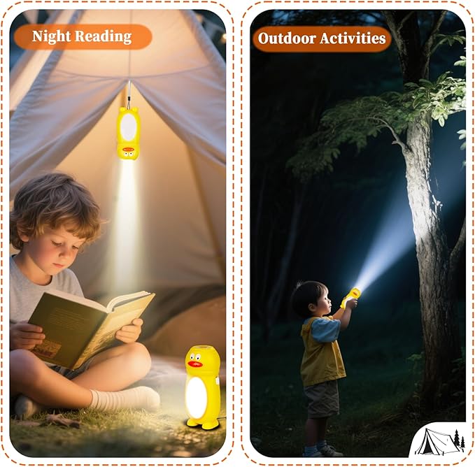 KunHe 8 Pack Animal Flashlights for Kids 2 in 1 Toddler Flashlight Camping Lantern Flashlights