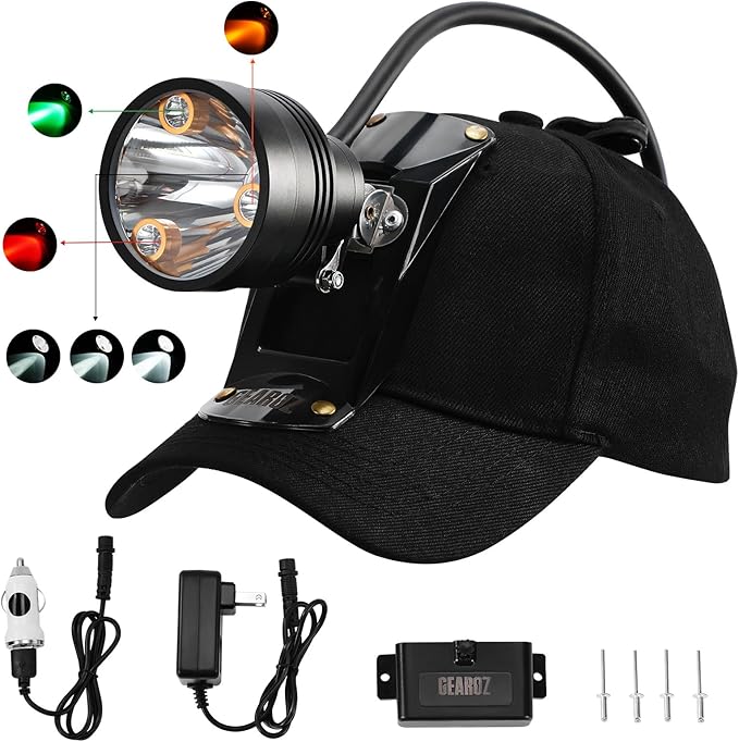 10W Coon Hunting Lights Headlamp for Coyotes Hog Predators, Rechargeable & IPX5 Waterproof, 6