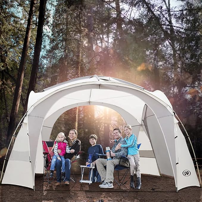 UNP Easy Beach Tent Pop Up Canopy UPF50+ Tent with Side Wall, Ground Pegs, and Stability Poles, Sun