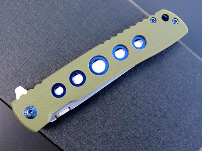 Eafengrow EF27 Folding knife, D2 Steel Blade Everyday Carry, Flipper Open, Liner Lock, G10 Handle