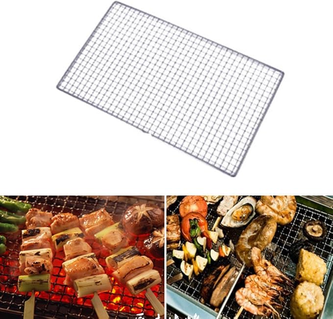 GEZICHTA Carbon Baking Mesh Mats, Barbecue Grill Net - Stainless Steel Cross Wire, 2540cm for