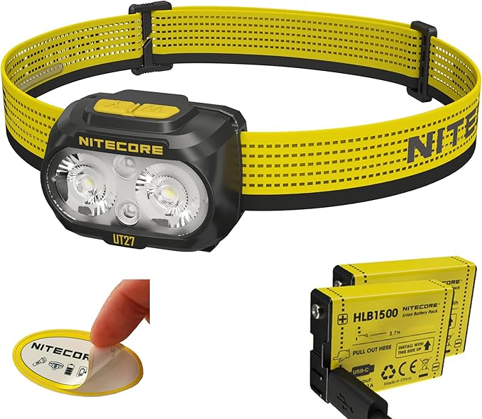 Nitecore UT27 MCT Pro 800 Lumen Running Headlamp USB-C Rechargeable Dual Power with 3 Color