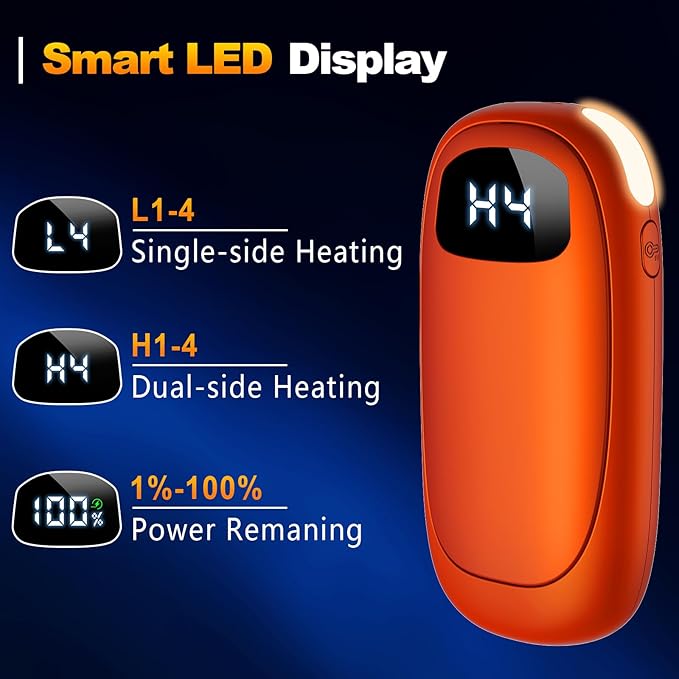 Hand Warmers Rechargeable - Electric Hand Warmers, Max 20 Hrs Warmth 4 Levels Heat Up to 131??