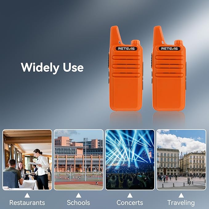 Retevis RT22 Rechargeable Walkie Talkies, Long Range Two Way Radio for Adults, Portable Handheld