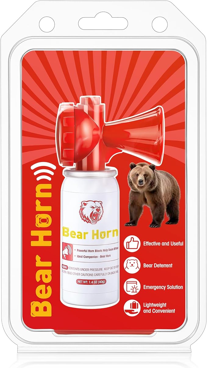 Bear Horn to Scare Bears 1.4oz, Very Loud 120dB Bear Air Horns for Safety for Hiking, Heard Up to