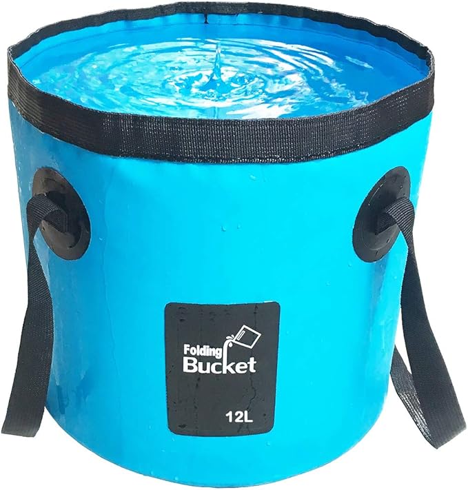 Sunglow Collapsible 3 Gallon Multifunctional Portable Fishing Bucket - Wash Basin Folding Bucket
