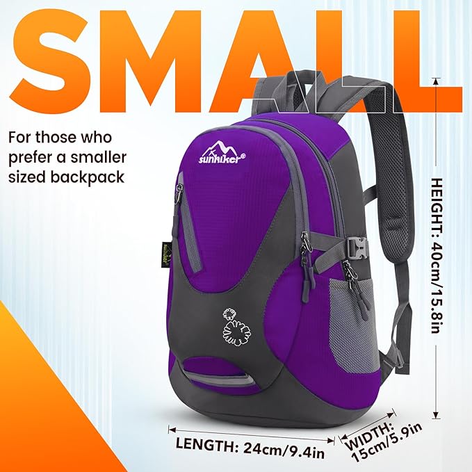 sunhiker Cycling Hiking Backpack Water Resistant Travel Backpack Lightweight SMALL Daypack M0714